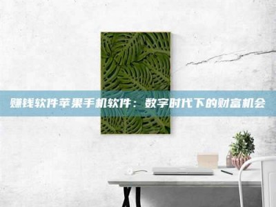 梁山赚钱软件苹果手机软件：数字时代下的财富机会